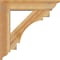 Ekena Millwork Merced Traditional Rough Sawn Bracket w/ Offset Brace, Western Red Cedar, 6"W x 24"D x 24"H BKT0604X24X24MRC01RWR - alternate 4